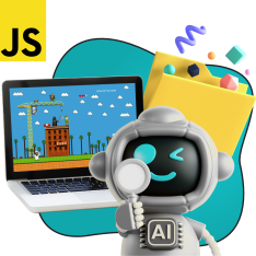 Язык программирования JavaScript + AI. Проектное обучение + геймификация + AI-помощники - КИБЕРшкола программирования для детей, компьютерные курсы для школьников, начинающих и подростков - KIBERone г. Абакан